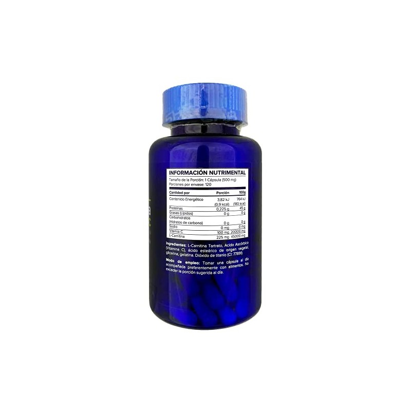 5H8 Nutrition L-Carnitina + Vitamina C | 120 Cápsulas |