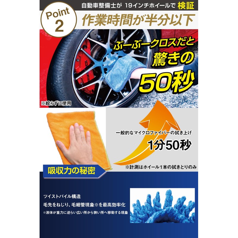 [Mechanician Supervised Car Wash Towel] Bubu-Material Car Wash Towel, Super