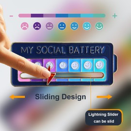 HSTEVSIT 3Pack Cool Funny My Social Battery Slider Enamel Introvert Creative Lapel Pins Brooch Badges for Clothing Backpacks Bags Hats Gifts Decoration