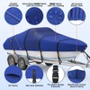 Boat Cover with Motor Cover, 1400D Center Reinforced, 14'-16'