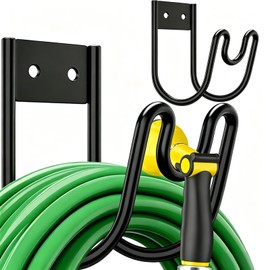 TomCare 2 Pack Garden Hose Holder Wall Mount, Water Hose Hanger for 110FT