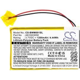 DRAWBELL Battery for BW GasAlert Micro Clip XL, Gasalert Microclip Gas Detecto, MCXL-MPCB1, MC-XW00, MC-XW00-Y, MC-XW00-Y-CN-00 Part NO AEC603658 (1200mAh/3.7V)