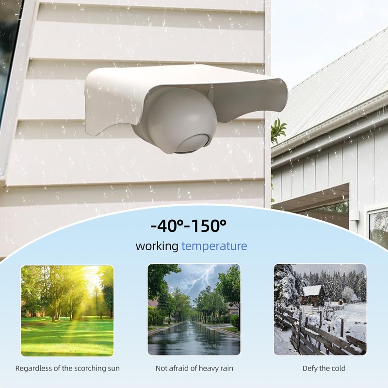 Metal Security Camera Rain Cover,Sun Shield Weatherproof Glare Protection Cover