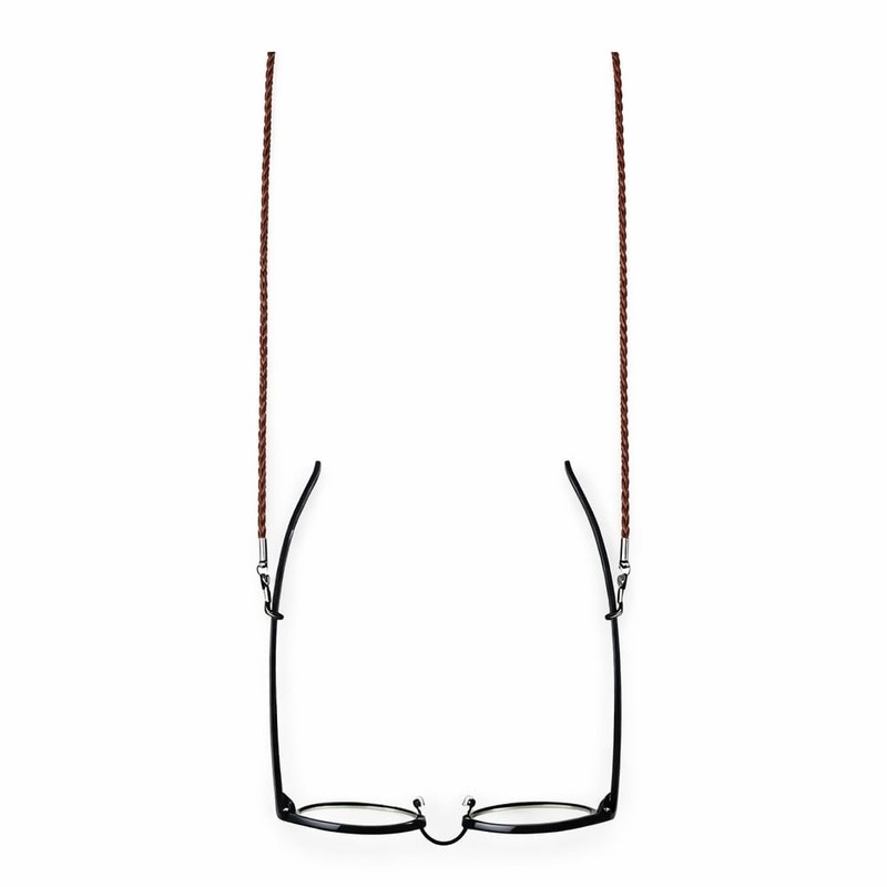 ZooooM ZM-KAWAMEGA Leather Simple Glasses, Sun Glasses, Chain, Glasses, Strap,