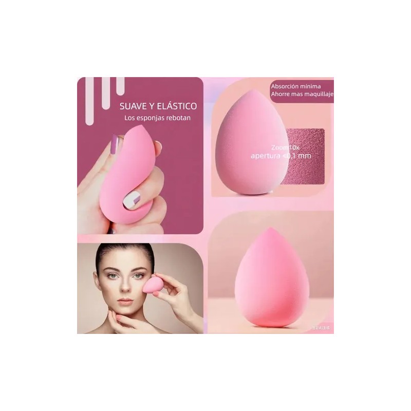 16kit Esponjas Blender Maquillaje Beauty Base Cara Versátil