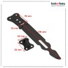 KOTARBAU® Hasp 200mm Security Hasp Powder Coating Device Padlock Steel