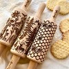 WILD 3 mini Embossed Rolling Pin Set with Bees, Meadow