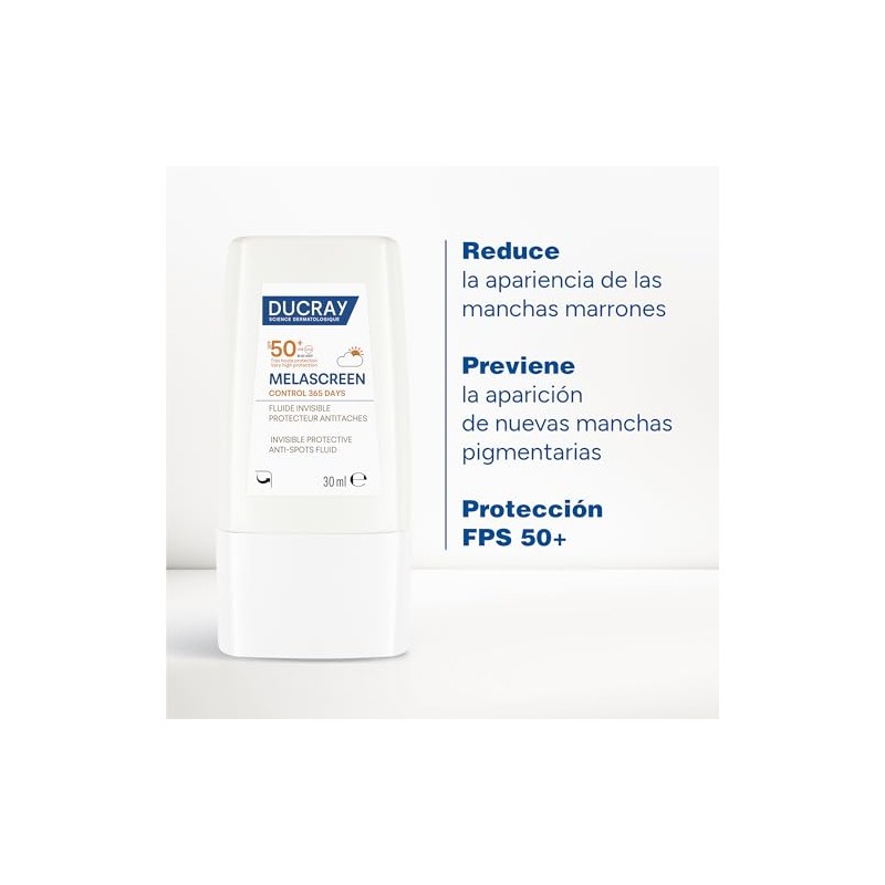 DUCRAY, Melascreen Control 365 Fluido Protector Antimanchas FPS 50+, Sin