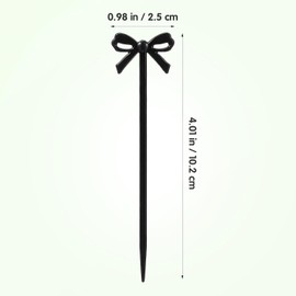 Black Bow Design Cocktail Appetizer Picks, 60 Pieces, 4.01 in Length