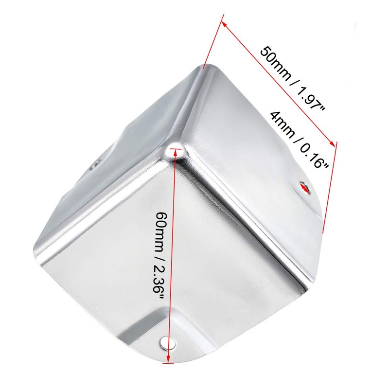 sourcing map Corner Protection Edge Protection Cover Metal Box Silver