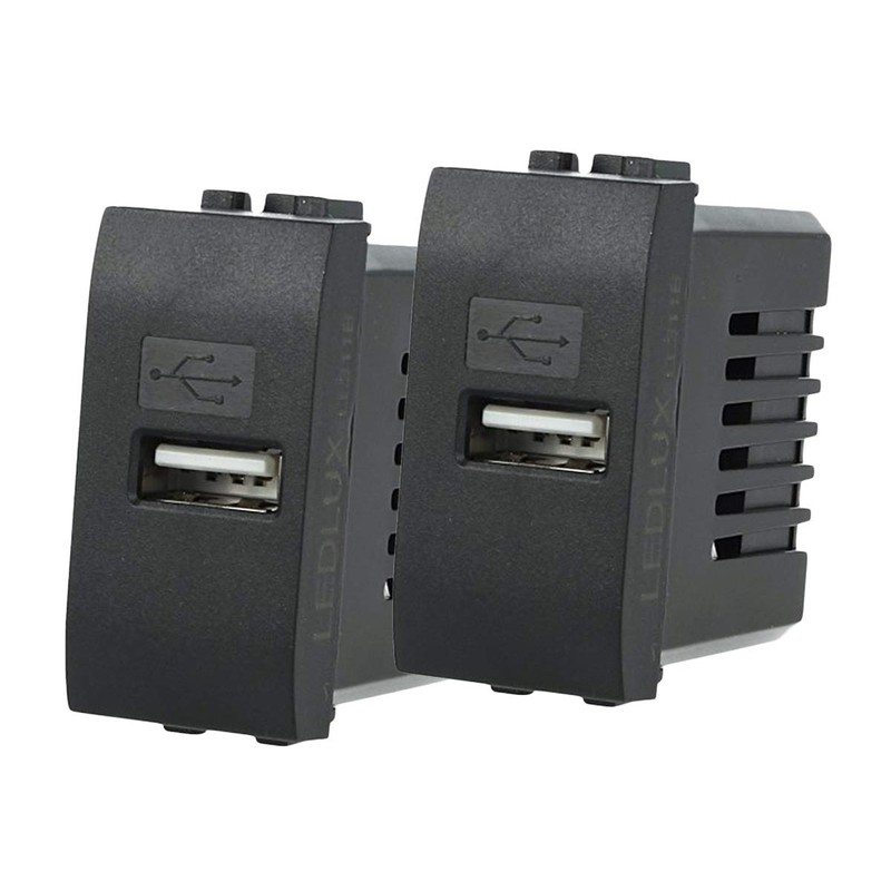 2 USB Charging Modules 5V 2.1A Compatible with Bticino Living