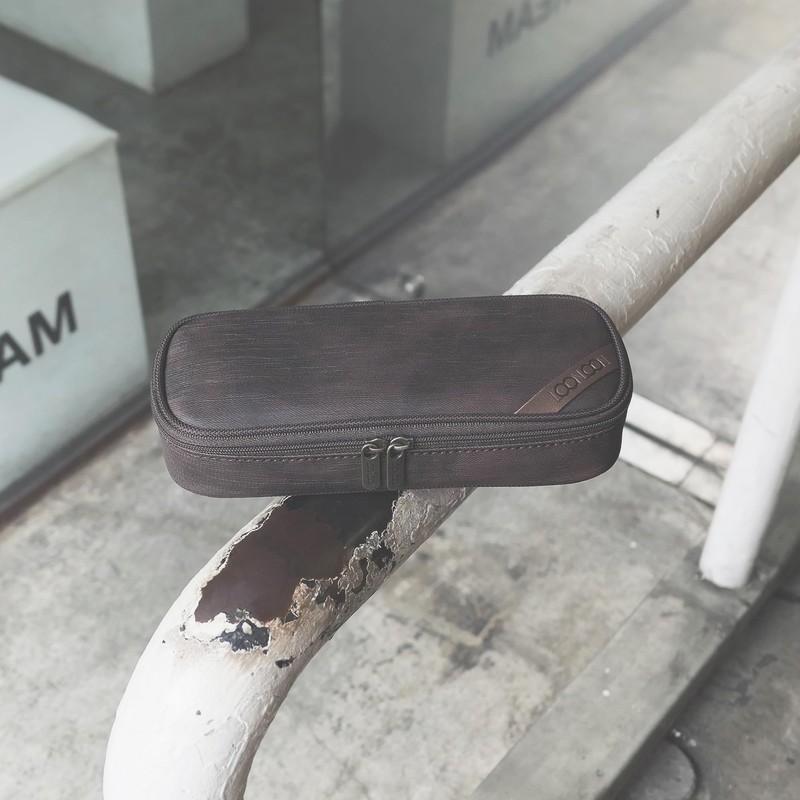 LOONLOON 600 Pencil Case, Rust Brown, casual