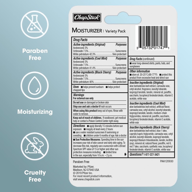 ChapStick Moisturizer 2-in-1 Lipcare SPF 15, Original, Black Cherry, Cool