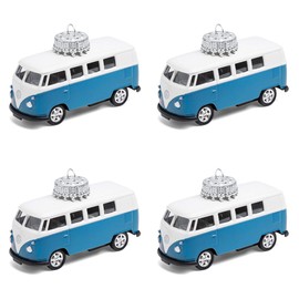 corpus delicti :: Metal Christmas Tree Decorations - The Rolling Alternative to Christmas Bauble - Compatible with VW Bus T1 - Set of 4 (Blue)