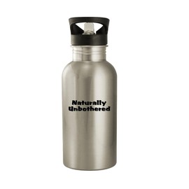 Knick Knack Gifts Naturally Unbothered - 20oz Stainless Steel Water Bottle, Silver