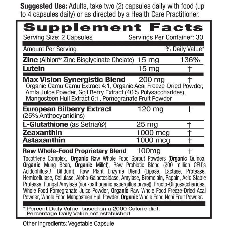 EMERALD LABS Vision Health - Premium Eye Health Supplement with