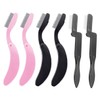PACKOVE 6Pcs Folding Eyebrow Comb Stainless Steel Brow Brushes for