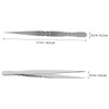 DOITOOL 2pcs Stainless Steel Tweezers Multi-use Craft and Eyelash Tweezers