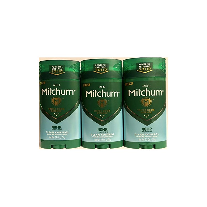 Mitchum Men Advanced Control, Clean Control Invisible Solid 2.7 Ounce