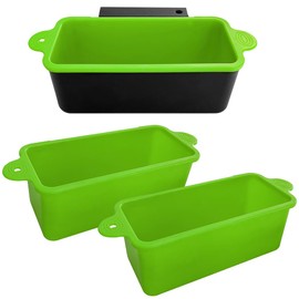 AKSDTH AKSDTH 2 Pack Blackstone Silicone Grease Cup Liners for 36 28 22 17 Inch Griddle, Reusable Grease Catcher Liner Grill Grease Tray Blackstone Accessories, Replacement of Aluminum Foil Drip Pans, Green