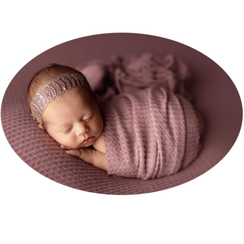 RUZHILING Newborn Baby Photography Wrap with Long Tail Hat Boy