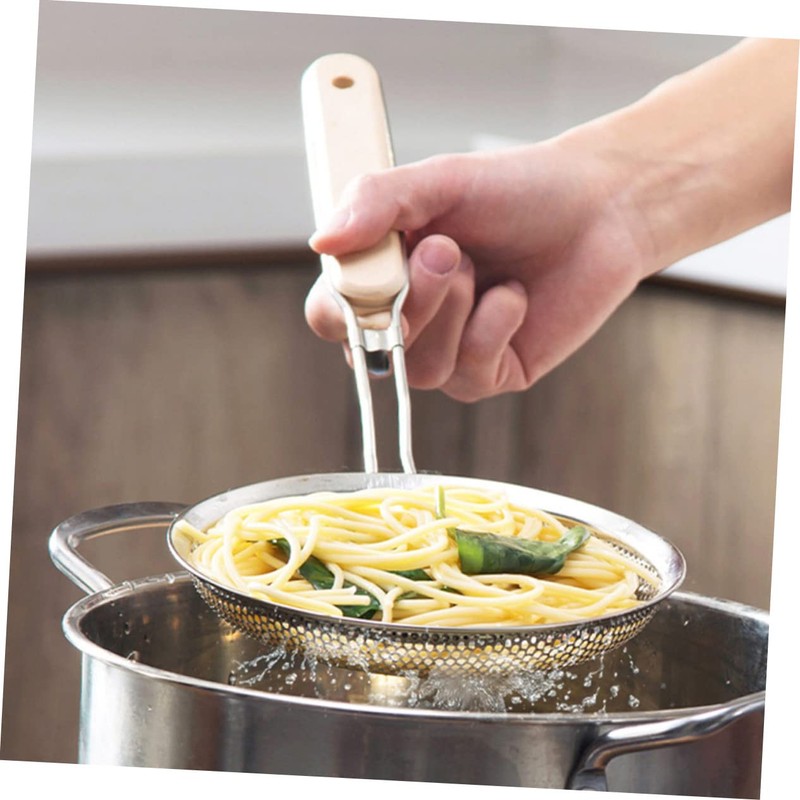 BIUDECO Stainless Steel Colander Fine Mesh Strainer Kitchen Gadget Long