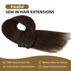 Sew in Hair Extensions Real Human Hair, 110g 18 inch