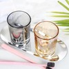 Gaolinci 2 Pcs Classic Clear Cylindrical Glass Mouthwash Cups, Bathroom