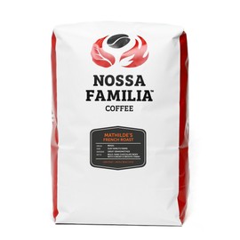 Nossa Familia - Dark Roast Coffee French Roast Beans - Fair Trade Whole Coffee - Medium Roast with Low Bitterness- Roasted Whole Coffee- Sourced from Small Peruvian Farms- Mathilde's French 5lb