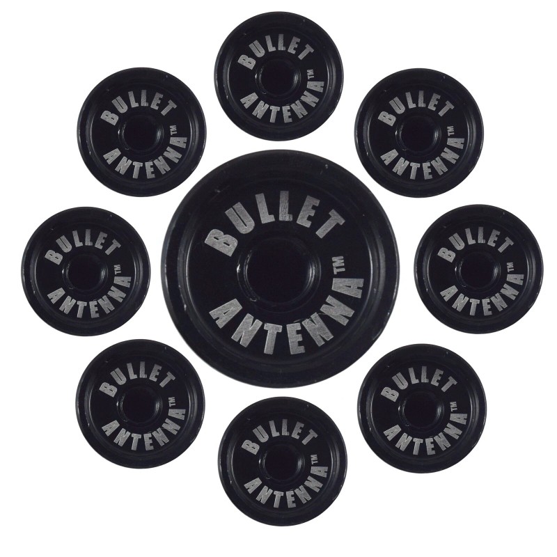 VMS Black Orange Tip 50 Caliber Bullet Antenna AM FM