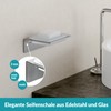 WEISSENSTEIN Seifenschale Wandmontage Ohne Bohren aus Glas - Seifenablage mit