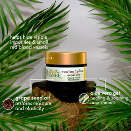 SanRe Organic Skinfood - Radiant Glow Medium - Organic Tinted Facial Moisturizer For All Skin Types