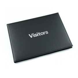 Esposti Visitors Book - PU Leather Cover - Size 265 x 195mm - Black