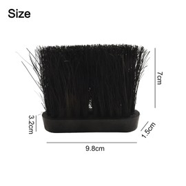 2 Pcs Oblong Fireplace Brush, Hair Fireplace Cleaning Brush Replacement Head, Fireplace Bench Brush Oblong Replacement Brush Head Refill for Car Dusting Brush and Furniture Brushes(S)