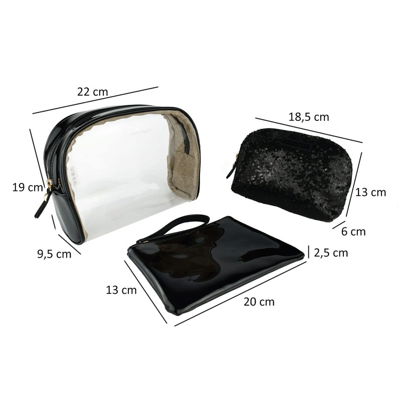 Laura Biagiotti Women's Clutch Bag, Set 3 Pieces Waterproof Travel
