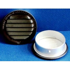 2" Round Aluminum Vent - Black - Pkg of 6