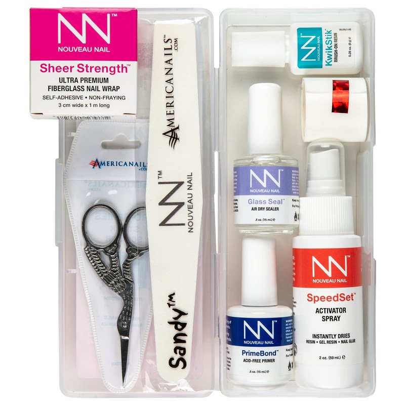 Nouveau Nail KwikWrap Fiberglass Starter Kit