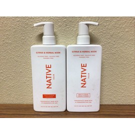 NATIVE Lot Of 2 Native Daily Clean Shampoo & Conditioner Citrus & Herbal Musk 16.5 Oz