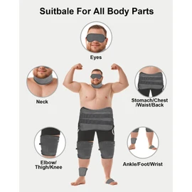 MQFORU MQFORU 10 Pcs Plus Size Castor Oil Pack Wrap for Men Women