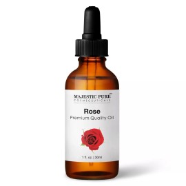 Majestic Pure Cosmeceuticals Rose Essential Oil 100% Natural & Pure 1 oz.