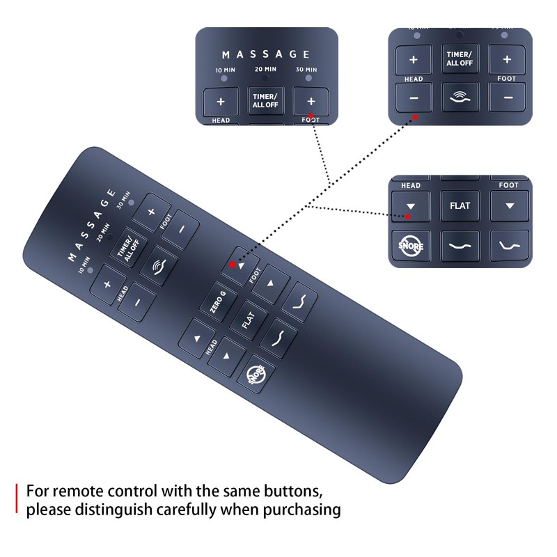 New Adjustable Bed Replacement Remote Control Compatible with Serta Motion