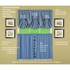 Today's Curtain, Orleans Scallop Curtain, Blue 36" Tier Pair and