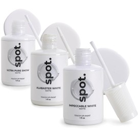 spot. Touch-Up Paint | Matte Finish for Cabinets, Walls, Doors & Furniture | Multi-Tone White Repair Kit | Quick-Dry, Self-Priming, Low-Odor, Eco-Friendly | No-Sanding or Primer Needed | 3 Pack