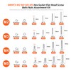 FullFun 880PCS M2 M3 M4 M5 Hex Socket Flat Head