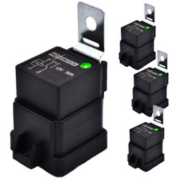 3 Pack HD Switch Waterproof 12V Relay Replaces John Deere AM123716 Hella - with Dielectric Grease, 50 AMP & LED Indicator Upgrade