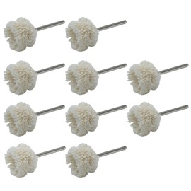 Aracombie 10PCS Polishing Buffing Wheel Set, 1/8 Inch Shank Cotton Buffing Kit Silver Polishing Tools, Watch Buffing Wheels Jewelry Polishing Kit