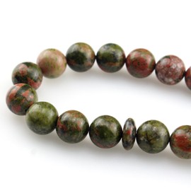 beirunde Muslims Islamic Dhikr Tasbeeh 33 Tasbih Prayer Beads, Flower Green Stone Beads with Tassel