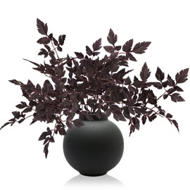 3 Pcs Cimicifuga Plum Stems Artificial Cimicifuga Plant Leaf Burgundy Fall Stems for Home Vase Wedding Garden Farmhouse Table Mantel Decor