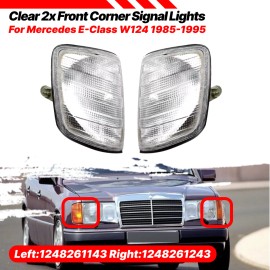 LUC Clear Front Corner Signal Lamp Parking Light For Mercedes E-Class W124 1985-1995