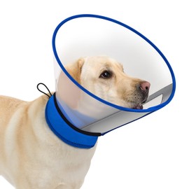 Soft Dog Cone Collar for Dogs After Surgery,Comfy Pet Collar Cone for Recovery, Adjustable Neck Recovery Collar for Pets, E-Collar for Dogs, Protective Head Cone for Dog Prevent Licking(Blue, XXL)